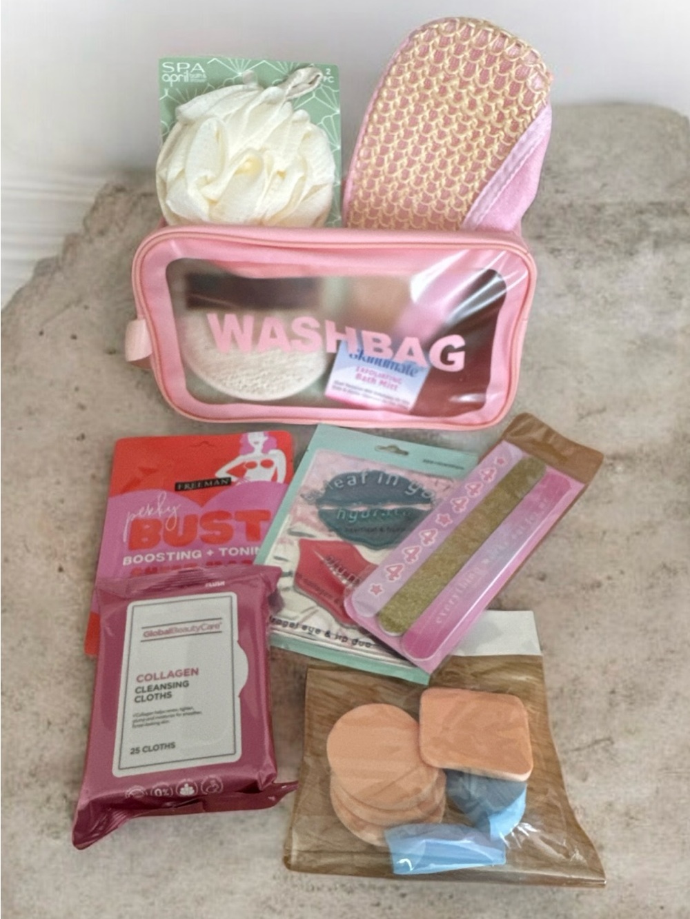 Pink Washbag Bath & Body Travel Set - Unbranded